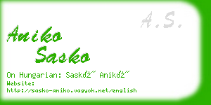 aniko sasko business card